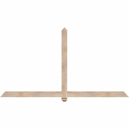 Ekena Millwork Eugene Smooth Timber Gable Bracket, Douglas Fir, 84"W x 45"H x 3 1/2"D x 3 1/2"F, 13/12 Pitch GBW084X45X0404EUG00SDF